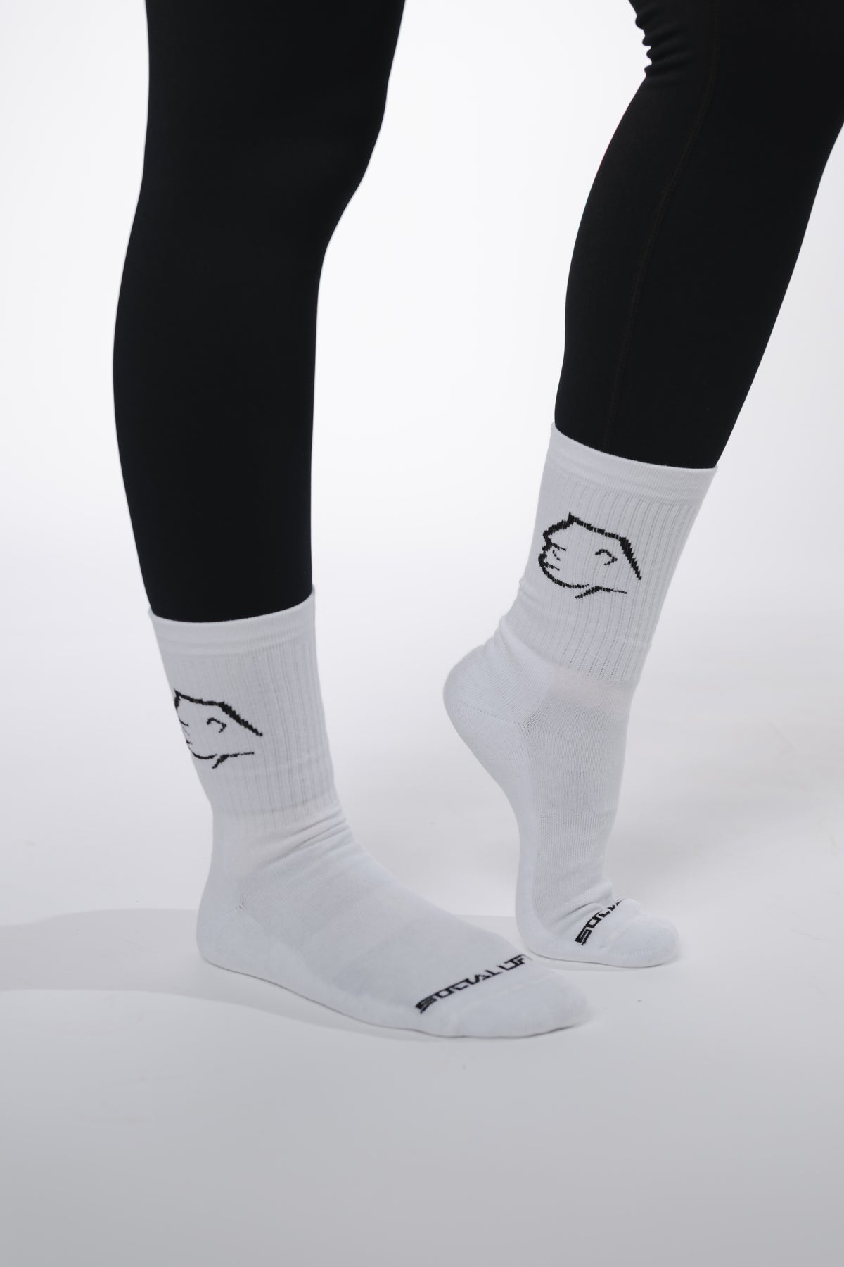 Calze Crew Unisex - Pack x2 bianco