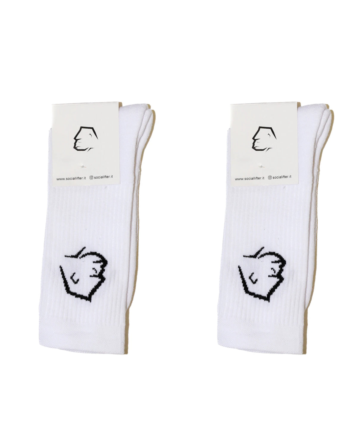 Calze Crew Unisex - Pack x2 bianco